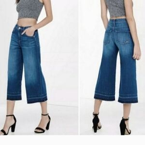 Express  Culottes High Rise Flare Wide Leg Size 4  Strech